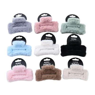Broche Rectangular Peludo x6