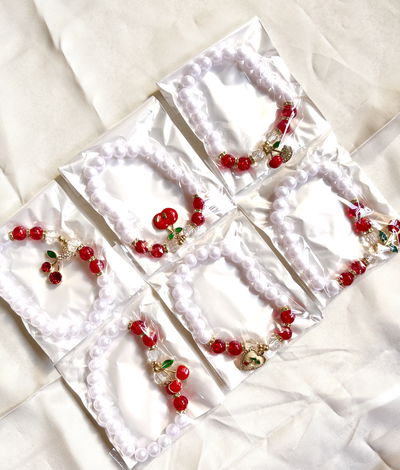 Pulsera perla Cherry x6