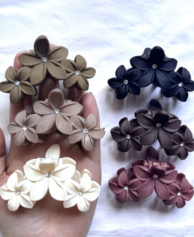 Broche Hawai Triple  Mediano x6 