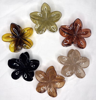 Broche Hawai Transparente x12