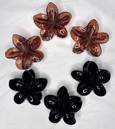 Broche Hawai Marrón y Negro x12
