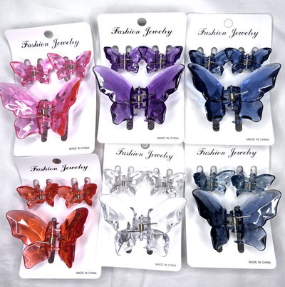 Set Broche Mariposa Cristal  x6