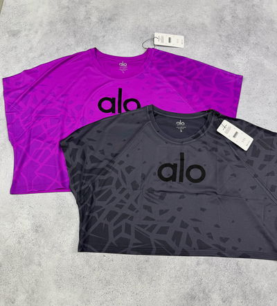 Remera Alo crop - microperforada 