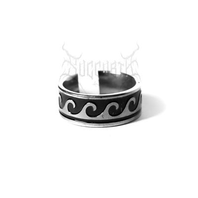 Anillo PRIMAL WAVES (Talle 17 - Acero Quirúrgico)