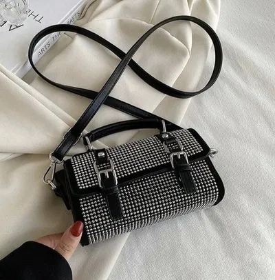 Cartera bandolera mini con brillos