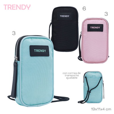 Cartera porta celular trendy negro