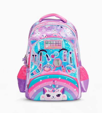 Mochila Espalda 18 " footy gatita make up con luz led