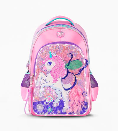 Mochila Espalda 18 " footy unicornio con luz led