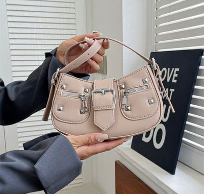 Cartera mini bag elegante nude