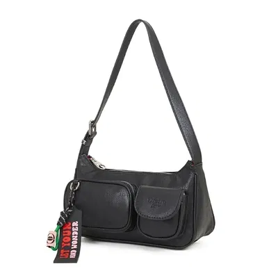 Cartera las oreiro love art.  negro