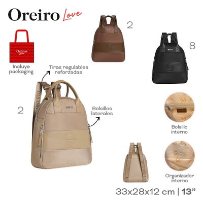 Mochila Oreiro love art. 31026 negro