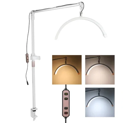 Lampara Luz Led Media Luna con soporte para camilla / mesa