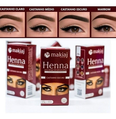 Makiaj Henna Kit Completo Tinte Henna Perfilador Para Cejas Tatuaje