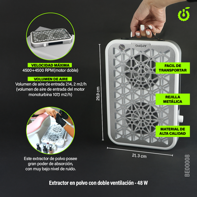 Aspirador Extractor de Polvo Cherimoya (BE00008)