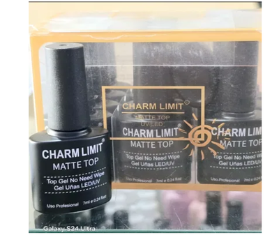 Top Coat Charm Limit Mate botella negra