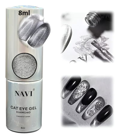 Semp. Cat Eyes Diamond  plata Navi ojo de gato Magnético 