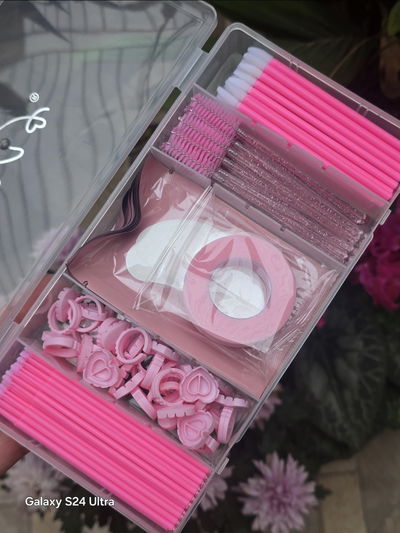 Kit para pestañas con caja organizadora