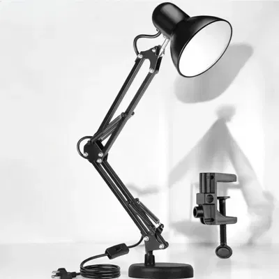 Lampara brazo flexible color blanco para escritorio luz