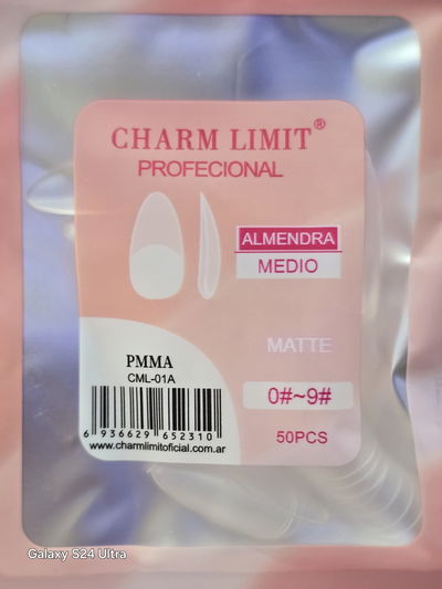Tips Almendra Medio Prelimados bolsa 50 pcs Charm Limit