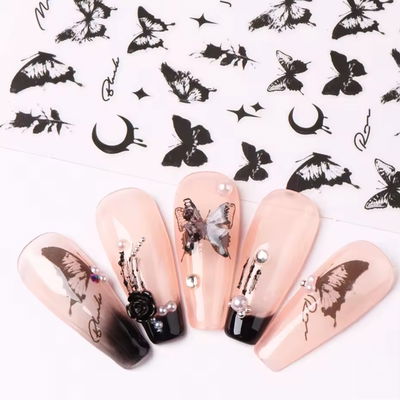 Sticker mariposa negra