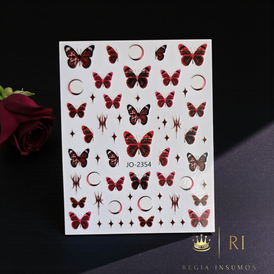 Sticker mariposas y lunas 