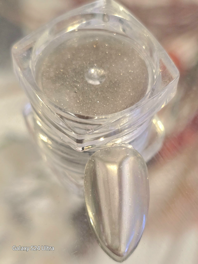 Polvo Plata claro Cromo Espejo