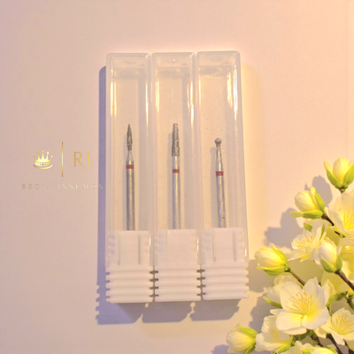 Set por 3 Fresas Diamantada Manicura Rusa 