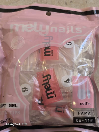 Tips Coffin Pre limados 500 pcs Mely