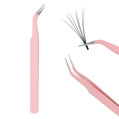 Pinza curva Nagaraku rosa