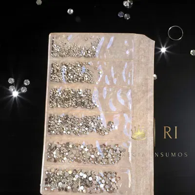 Strass 1440 pcs Plata 6 medidas