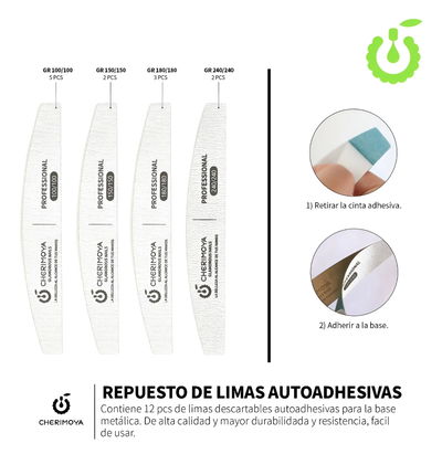 Lima 12 unidades Cherimoya Adhesivas para base metalica