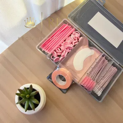 Kit para pestañas con caja organizadora