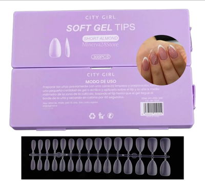 Tips Almendra corto 300 pcs City girl