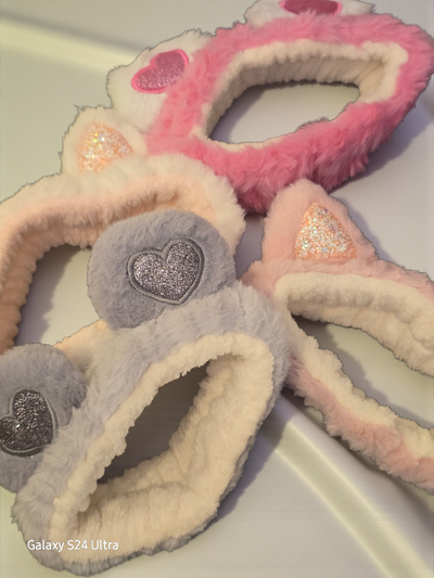 Vincha de Peluche orejas con glitter