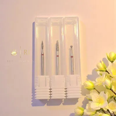 Set por 3 Fresas Diamantada Manicura Rusa 