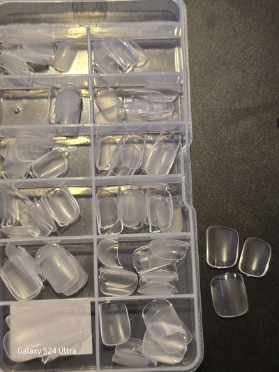 Tips Cuadradas Cortas por 120 u prelimados