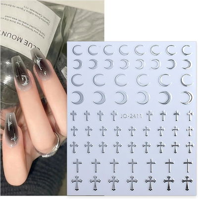 Sticker Lunas y Cruces silver 2411