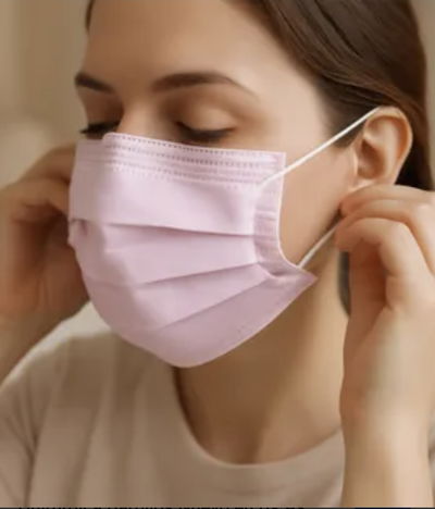 Barbijo Tricapa Rosa Tapa Boca Mascarilla