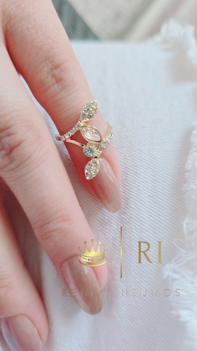 Anillo Oro regulable para Foto Cristales 