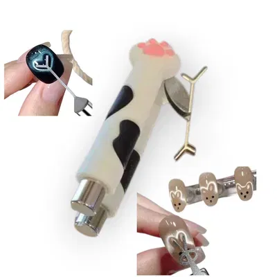 Imán patita con accesorios para corazon y conejo