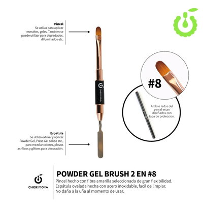 Pincel Cherimoya Lengua de gato con espatula