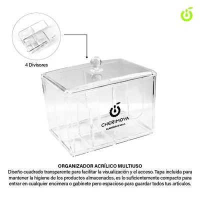 Contenedor Organizador multiuso acrilico
