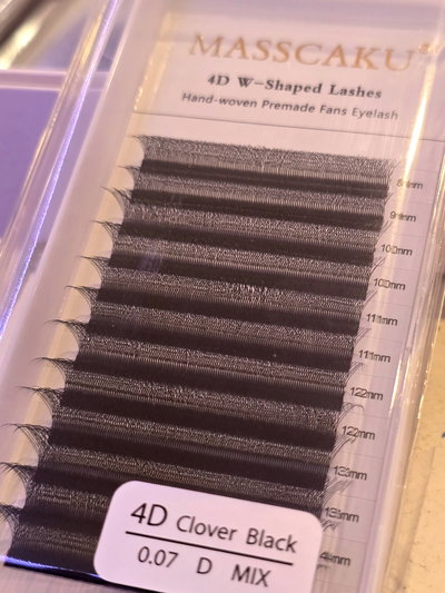 4D W D 0.07 Mix cover Black  Masscaku Fibras Pestañas Tecnológicas 