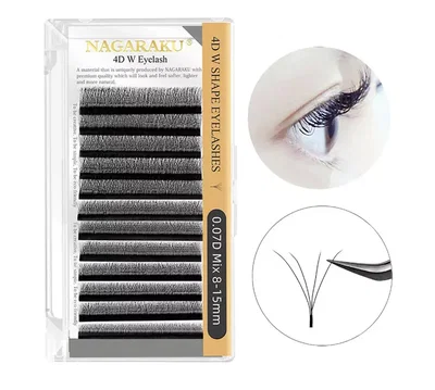 4D W D 0.07 Mix Nagaraku Fibras Pestañas Tecnológicas