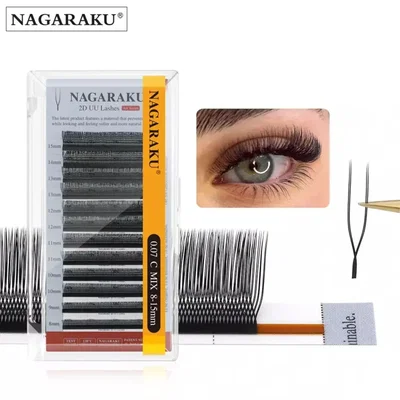 YY UU D 0.07 2D Nagaraku Fibras Pestañas Tecnológicas