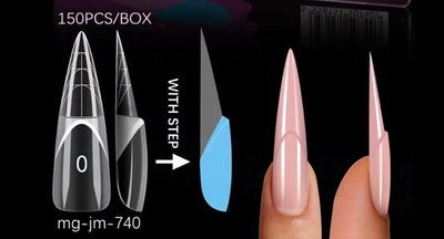 Box Cápsula molde dual French Space Stilleto 150 pcs
