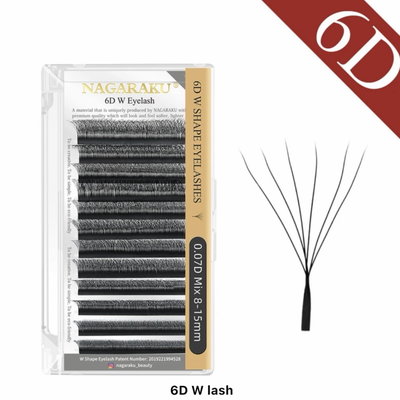 6D W D 0.07 Mix Nagaraku Fibras Pestañas Tecnológicas 