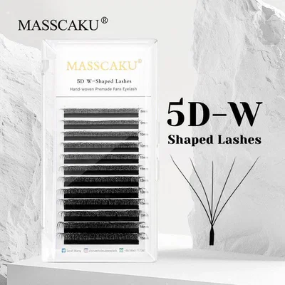 5D W D 0.07 Mix Masscaku Cover Black Fibras Pestañas Tecnológicas 