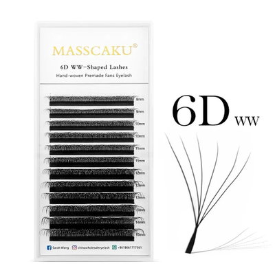 6D W D 0.07 Mix Masscaku Cover Black Fibras Pestañas Tecnológicas 