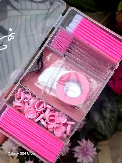 Kit para pestañas con caja organizadora